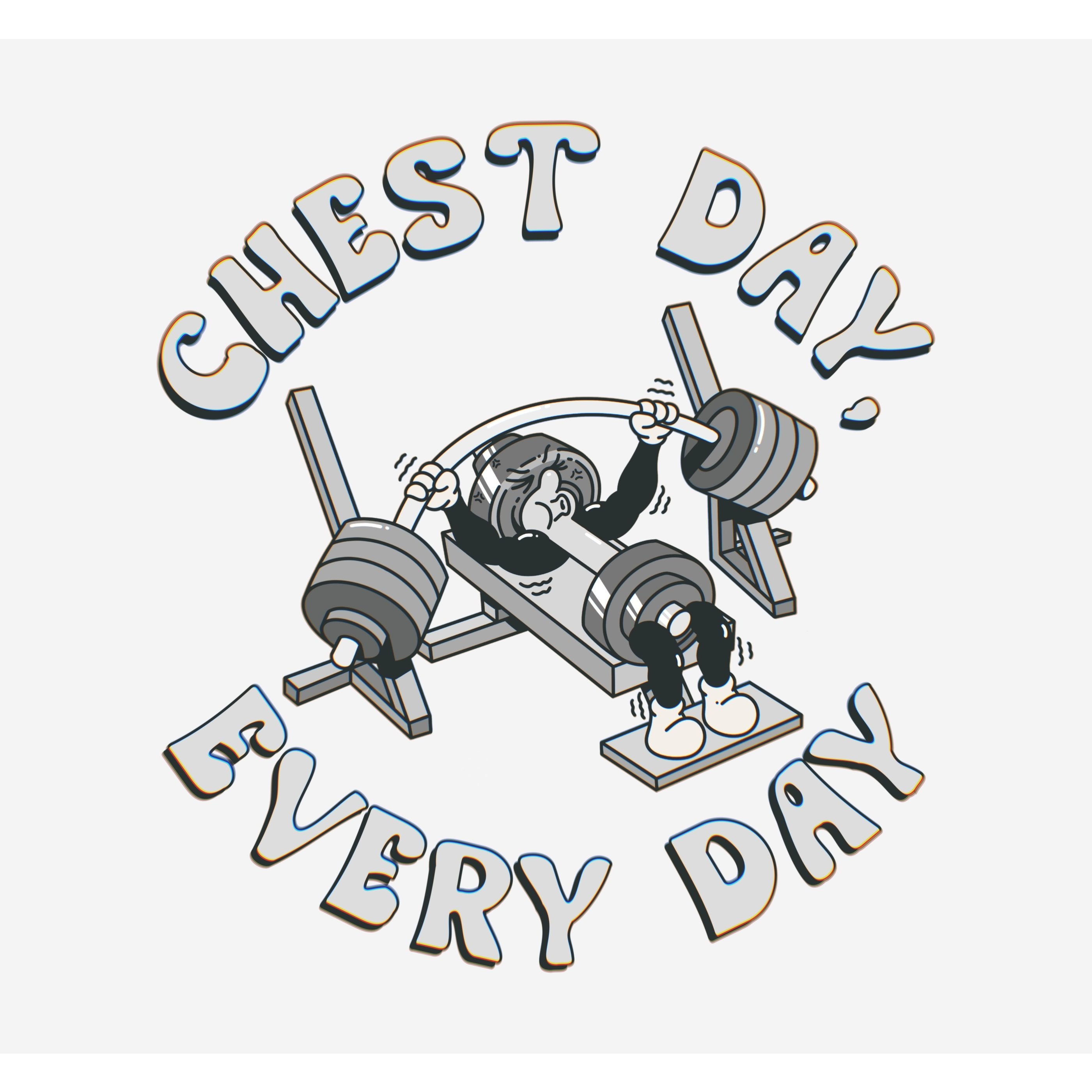 'Chest Day, Every Day' T-shirt Range - Bench Press