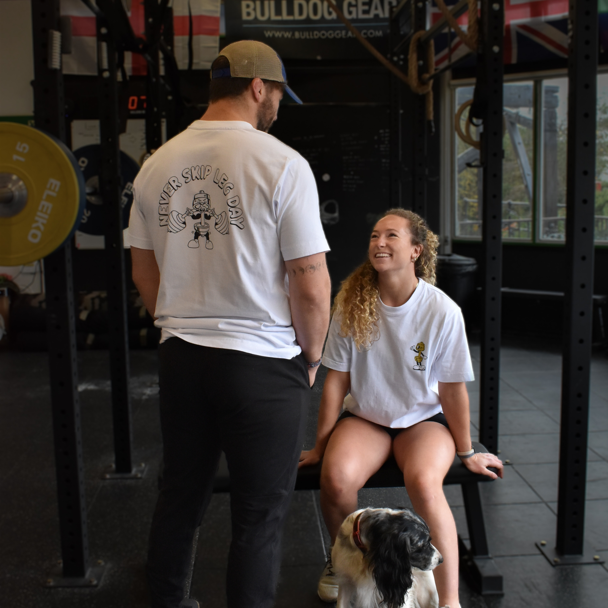 🥇Never Skip Leg Day - Gold Level on White Oversized - Squat